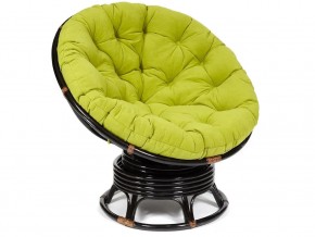 Кресло-качалка Papasan w 23/01 B с подушкой Antique brown, флок Олива в Соликамске - solikamsk.магазин96.com | фото