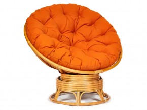 Кресло-качалка Papasan w 23/01 B с подушкой Honey, ткань Оранжевый в Соликамске - solikamsk.магазин96.com | фото