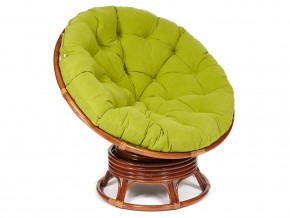 Кресло-качалка Papasan w 23/01 B с подушкой Pecan, флок Олива в Соликамске - solikamsk.магазин96.com | фото