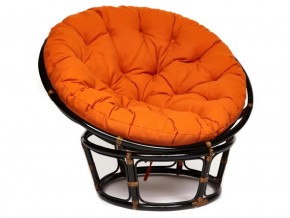 Кресло Papasan 23/01 W с подушкой Antique brown, ткань Оранжевый в Соликамске - solikamsk.магазин96.com | фото