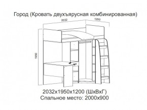 Кровать двухъярусная комбинированная в Соликамске - solikamsk.магазин96.com | фото