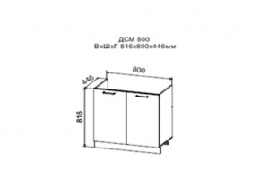Шкаф нижний ДСМ800 под мойку в Соликамске - solikamsk.магазин96.com | фото